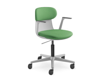 ZOE 220-GR BR - Swivel office chair with armrests with 5-Spoke base by LD Seating - view 2